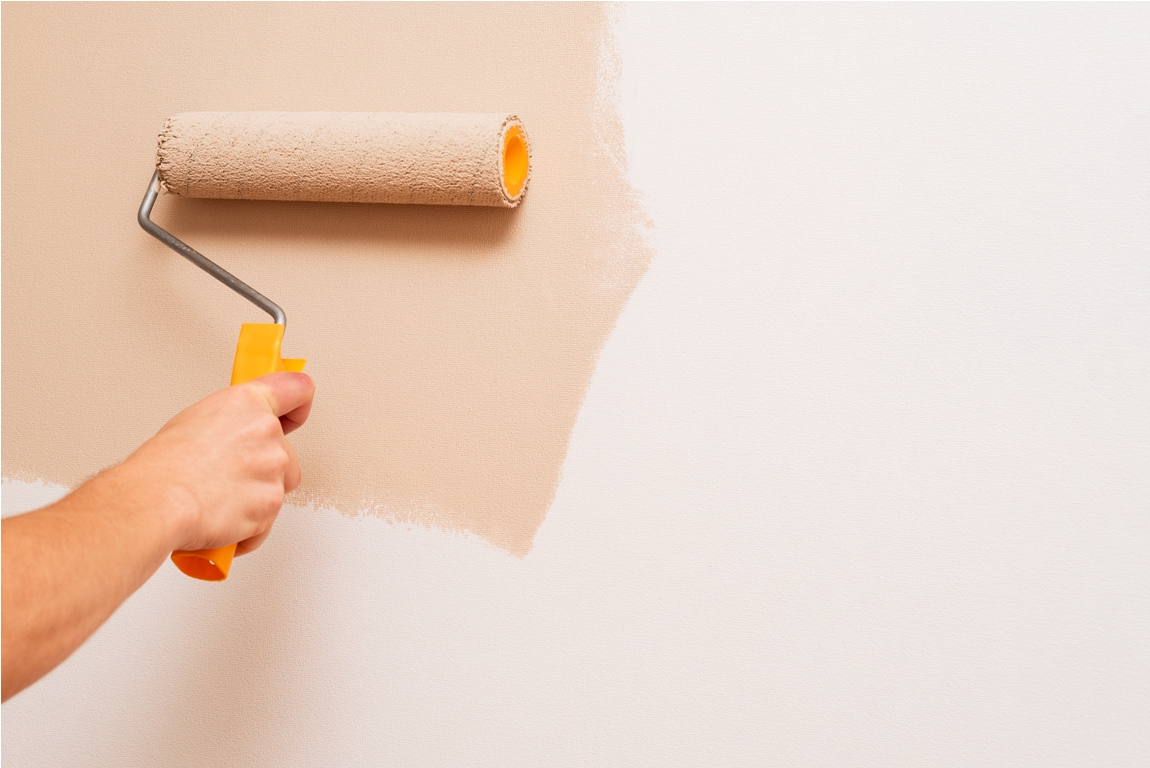 paint the walls with a roller