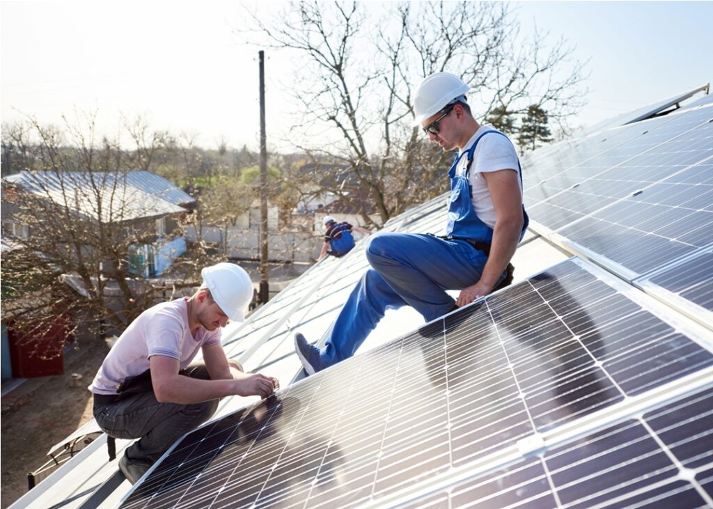 installing solar photovoltaic panel system on roof 2022 05 16 16 05 10 utc