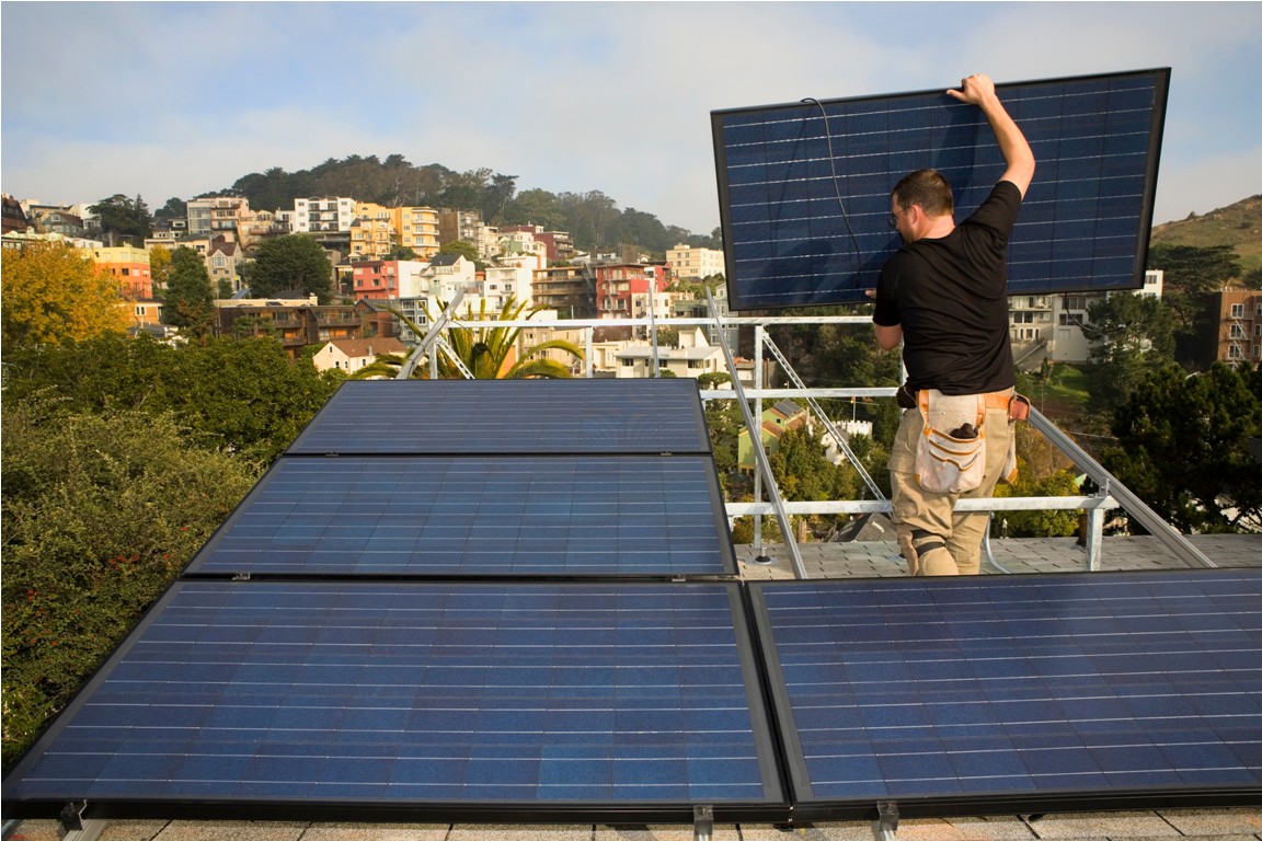 residential installation of solar panels