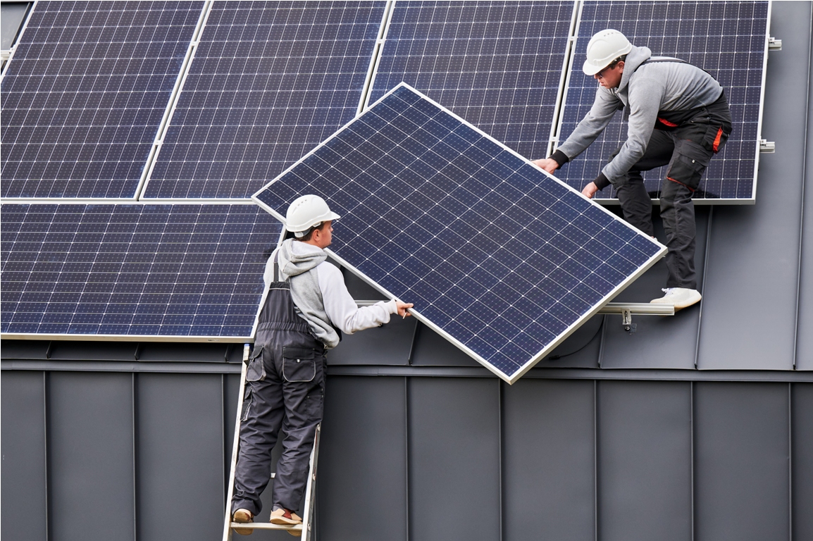 technicians carrying photovoltaic solar module whi 2023 08 22 00 25 02 utc