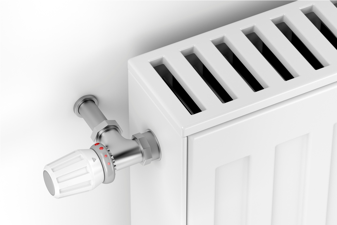heating radiator with thermostat valve