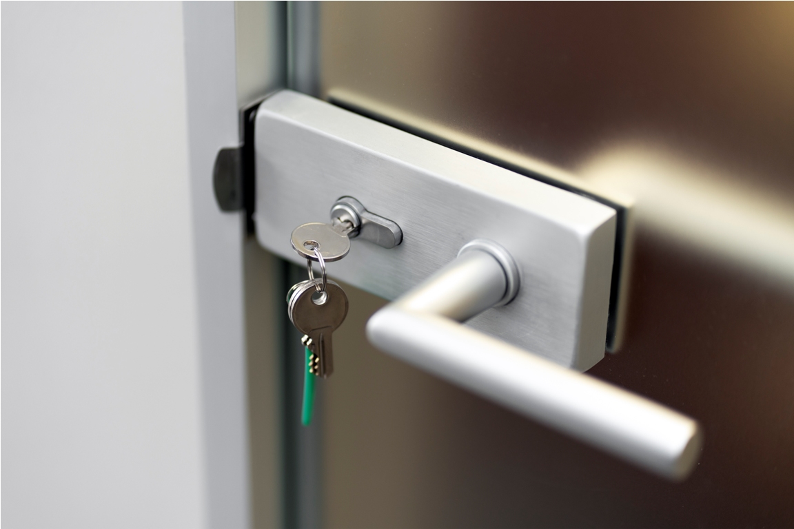 modern door key in the core of the lock secure l 2023 11 27 05 02 57 utc