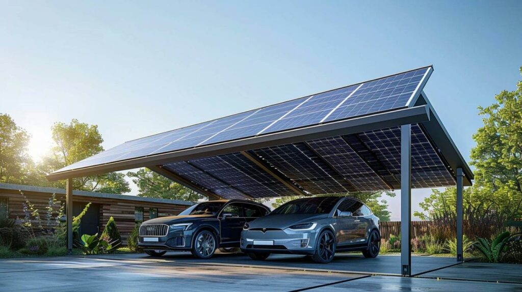 Le coût d’un carport solaire pour deux voitures