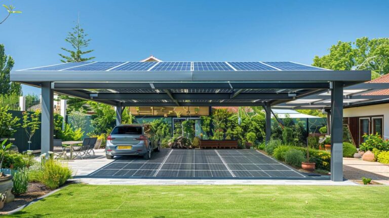 Optimisez votre espace extérieur avec un carport solaire de 40m2